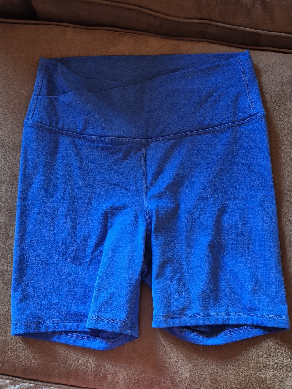 Old Navy Women's High-Rise Bike Shorts in Bright Blue